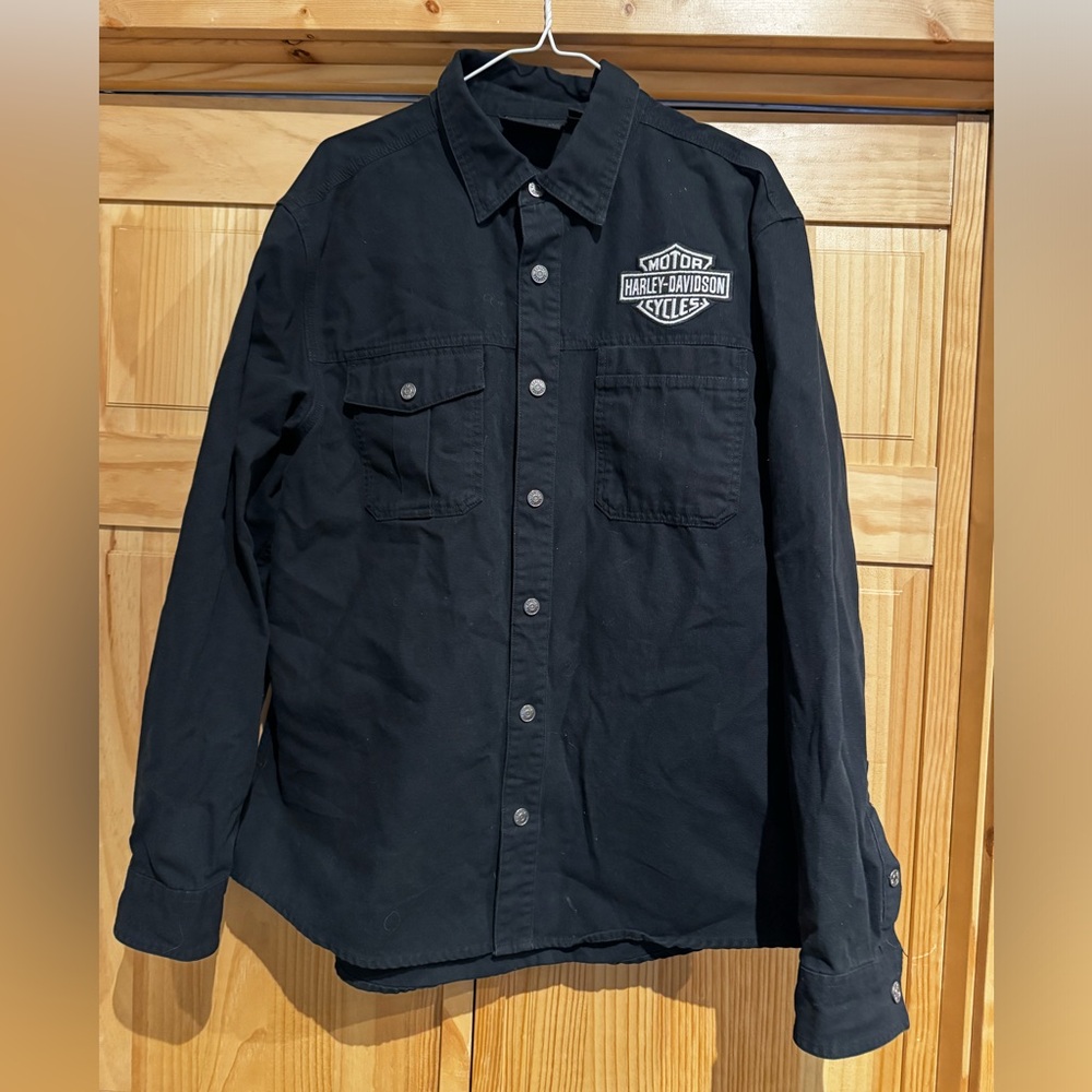 Men’s Harley Davidson Canvas Overshirt Lg